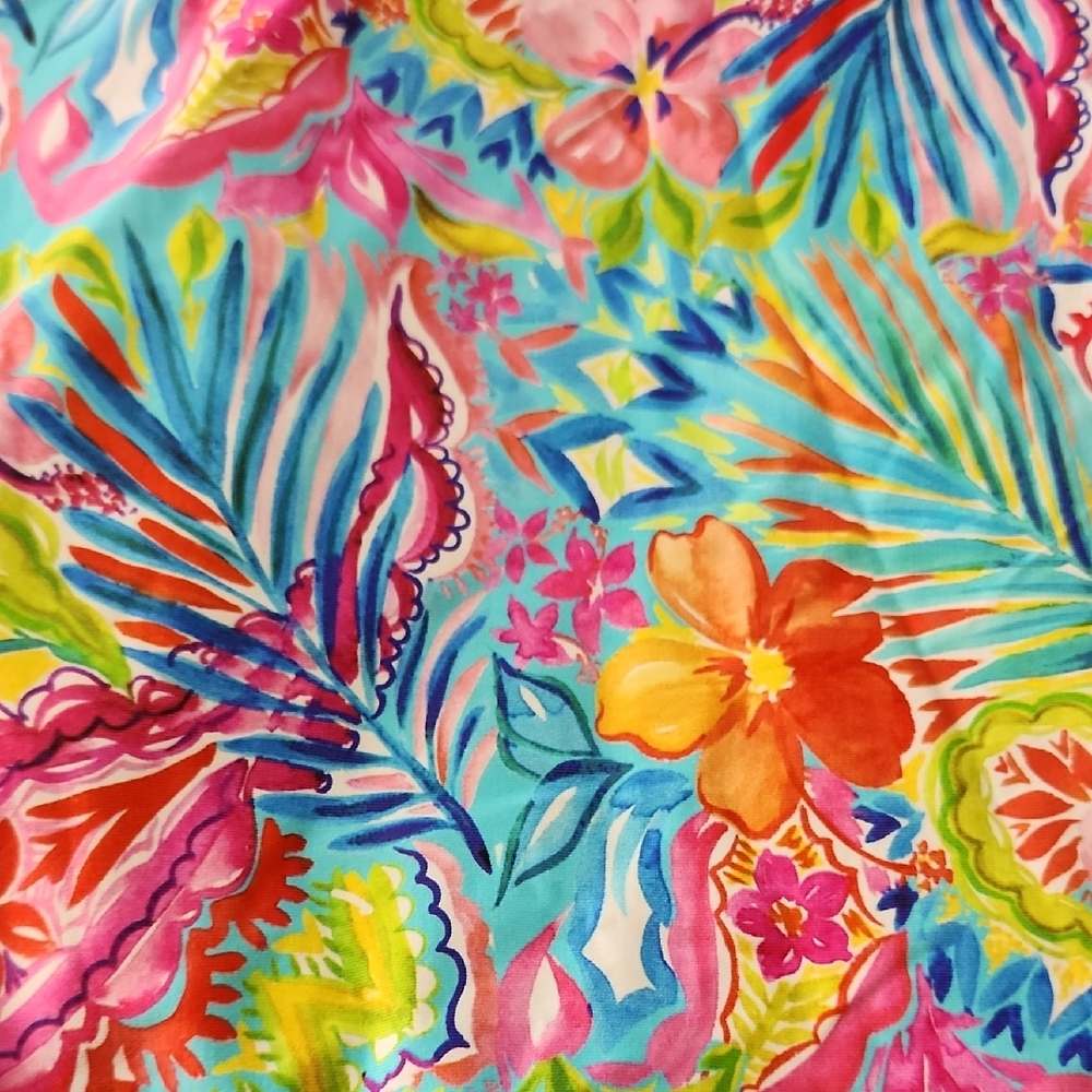 Sunsets | Tropical Floral Women's Two Piece 36D Tankini Medium Swim Skirt Set - Picture 7 of 13